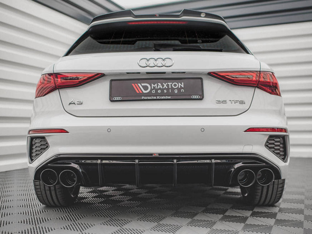 Rear Valance + Exhaust Ends Imitation - Audi A3 S Line Sportback 8Y