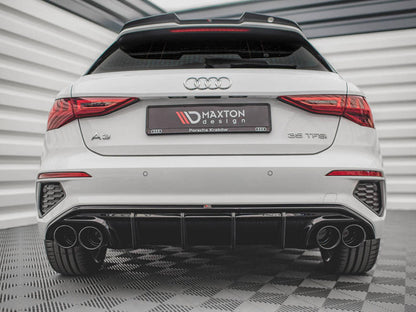 Rear Valance + Exhaust Ends Imitation - Audi A3 S Line Sportback 8Y