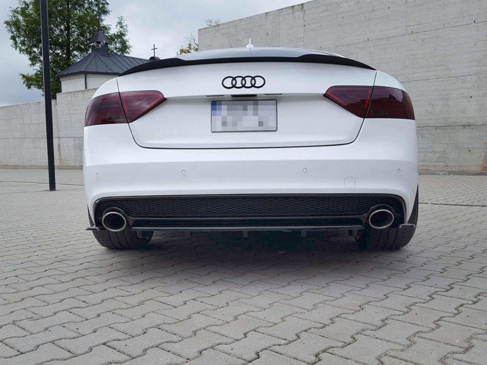 Central Rear Splitter (Vertical Bars) - Audi A5 S Line 8T FL Coupe / Sportback - Textured