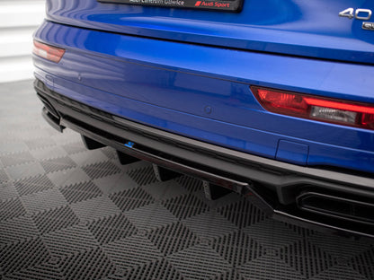 Central Rear Splitter (Vertical Bars) - Audi Q5 S Line SUV Mk2 Facelift
