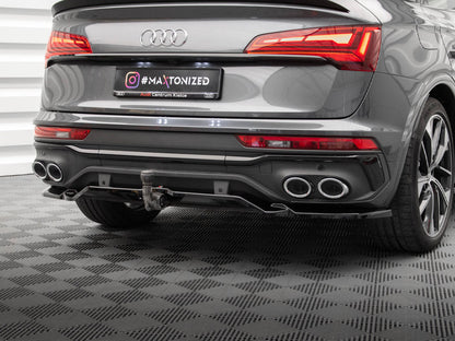 Rear Splitter (Vertical Bars) - Audi SQ5 / Q5 S Line Sportback Mk2 Facelift