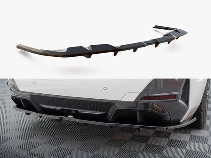 Central Rear Splitter (Vertical Bars) V1 - BMW I4 (M-Pack G26)