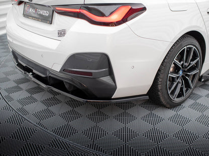 Central Rear Splitter (Vertical Bars) V1 - BMW I4 (M-Pack G26)