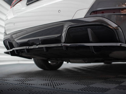 Central Rear Splitter (Vertical Bars) V1 - BMW I4 (M-Pack G26)