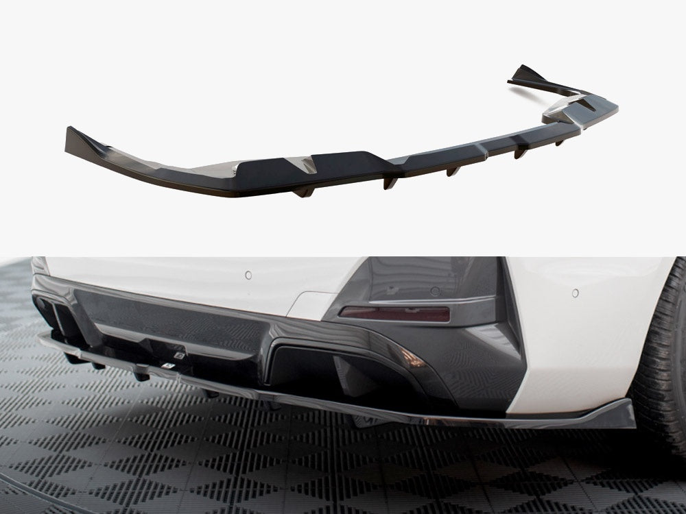 Central Rear Splitter (Vertical Bars) V2 - BMW I4 (M-Pack G26)