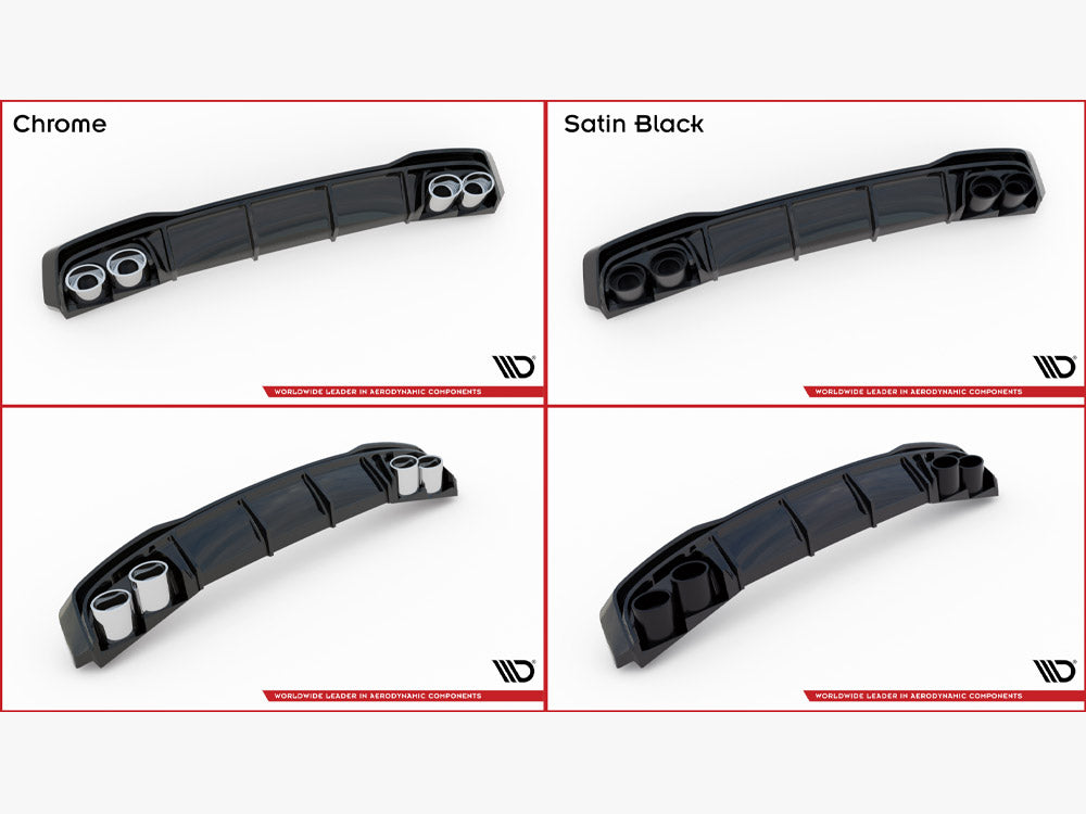 Rear Valance + Exhaust Ends Imitation - Audi A3 S Line Sportback 8Y