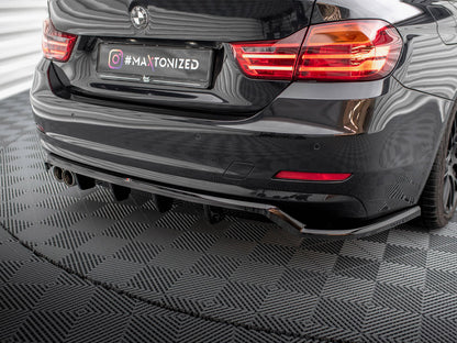 Central Rear Splitter (Vertical Bars) - BMW 4 Series (Gran Coupe F36)