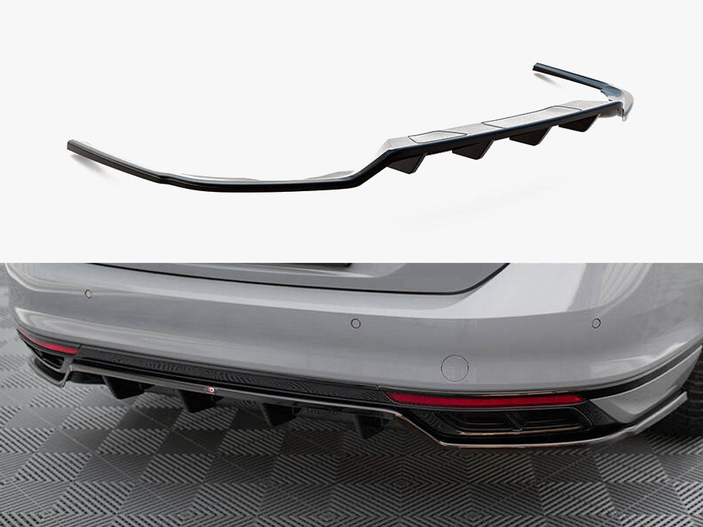 Rear Splitter (Vertical Bars) - Volkswagen Passat R-Line B8 Facelift