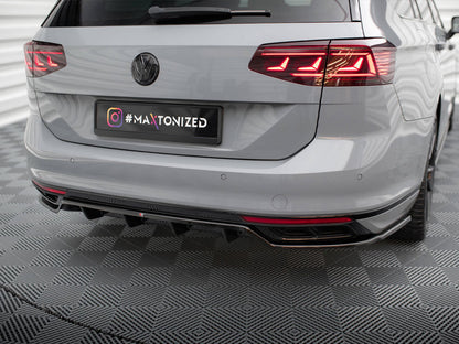 Rear Splitter (Vertical Bars) - Volkswagen Passat R-Line B8 Facelift