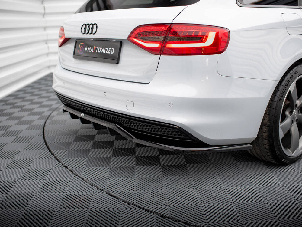 Central Rear Splitter (Vertical Bars) - Audi A4 Competition B8 Facelift