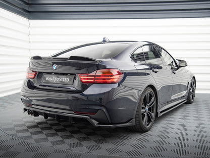 Central Rear Splitter (Vertical Bars) - BMW 4 Series (Coupe / Gran Coupe / Cabrio M-Pack F32 / F36 / F33)