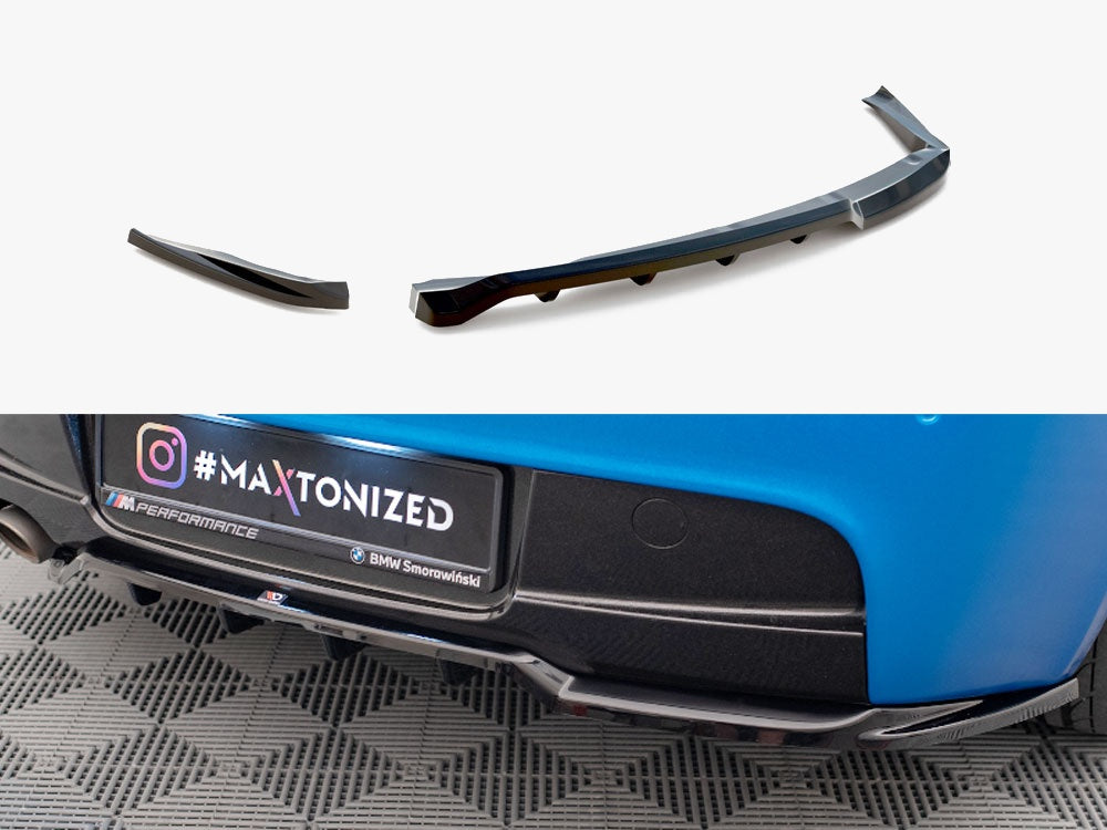 Central Rear Splitter (Vertical Bars) - BMW 1 Series (M-Pack E87 Facelift)