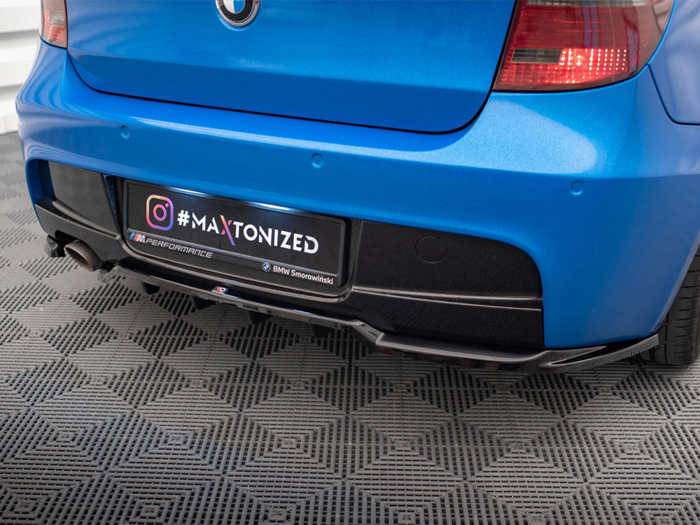 Central Rear Splitter (Vertical Bars) - BMW 1 Series (M-Pack E87 Facelift)