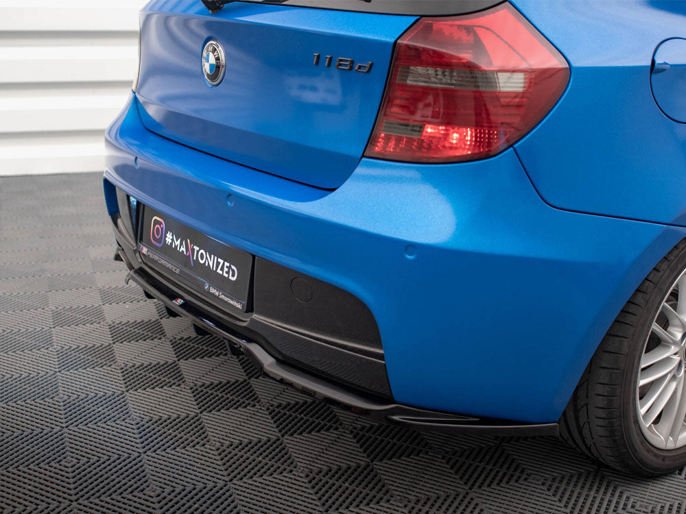 Central Rear Splitter (Vertical Bars) - BMW 1 Series (M-Pack E87 Facelift)