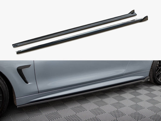 Side Skirts Diffusers V2 - BMW 4 Series (Coupe / Gran Coupe / Cabrio M-Pack F32 / F36 / F33)