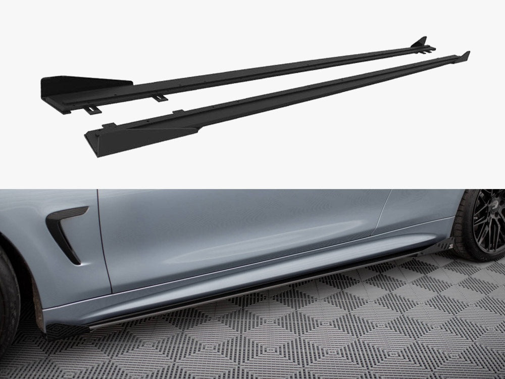 Street PRO Side Skirts Diffusers + Flaps - BMW 4 Series (Coupe / Gran Coupe / Cabrio M-Pack F32 / F36 / F33)