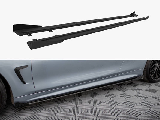 Street PRO Side Skirts Diffusers + Flaps - BMW 4 Series (Coupe / Gran Coupe / Cabrio M-Pack F32 / F36 / F33)