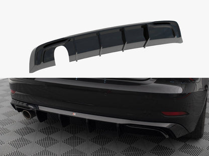 Rear Valance - Audi A3 Sportback 8V Facelift (Version with one exhaust tip on single Side)