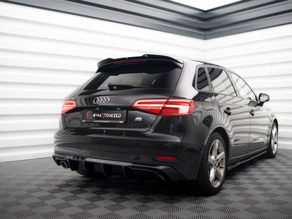 Rear Valance - Audi A3 Sportback 8V Facelift (Version with one exhaust tip on single Side)