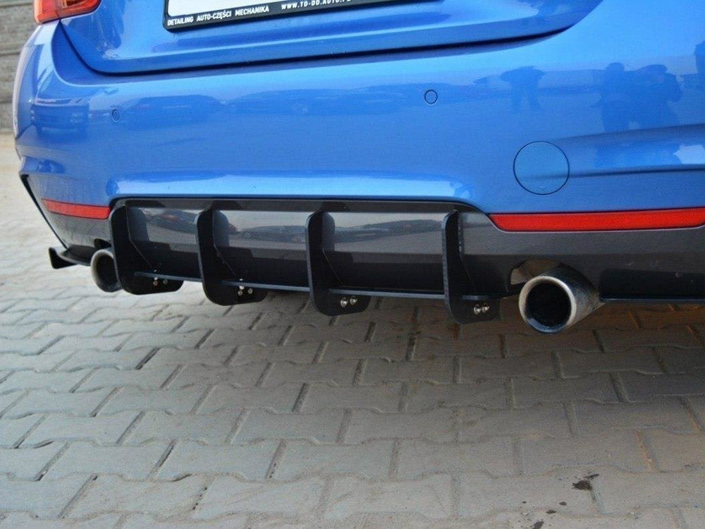 Rear Diffuser &amp; Rear Side Splitters - BMW 4 Series (Coupe / Gran Coupe / Cabrio M-Pack F32 / F36 / F33)
