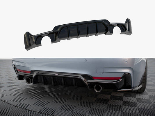 Rear Valance - BMW 4 Series (Coupe / Gran Coupe / Cabrio M-Pack F32 / F36 / F33 (Version with single exhausts on both sides)