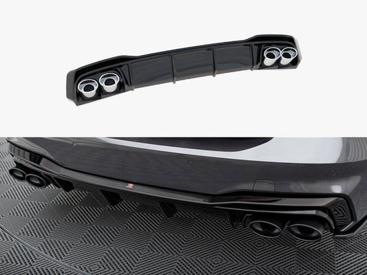 Rear Valance + Exhaust Ends Imitation - Audi A7 S Line C8 / S7 C8 / C8 Facelift / S7 Facelift