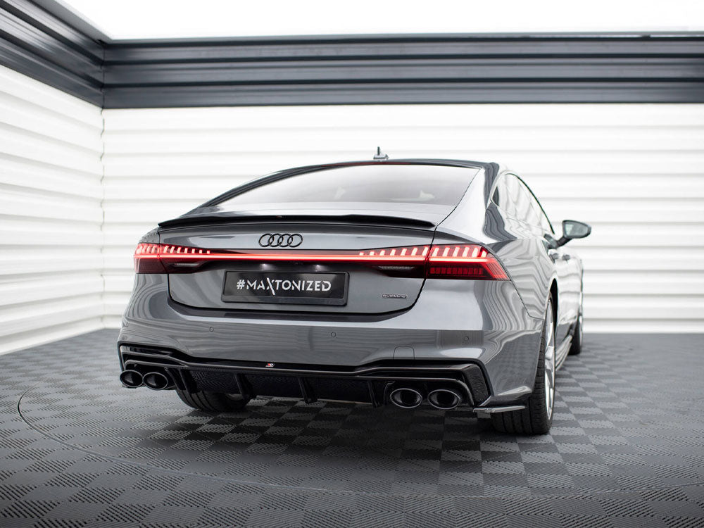 Rear Valance + Exhaust Ends Imitation - Audi A7 S Line C8 / S7 C8 / C8 Facelift / S7 Facelift