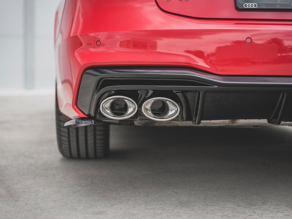 Rear Valance + Exhaust Ends Imitation - Audi A7 S Line C8 / S7 C8 / C8 Facelift / S7 Facelift