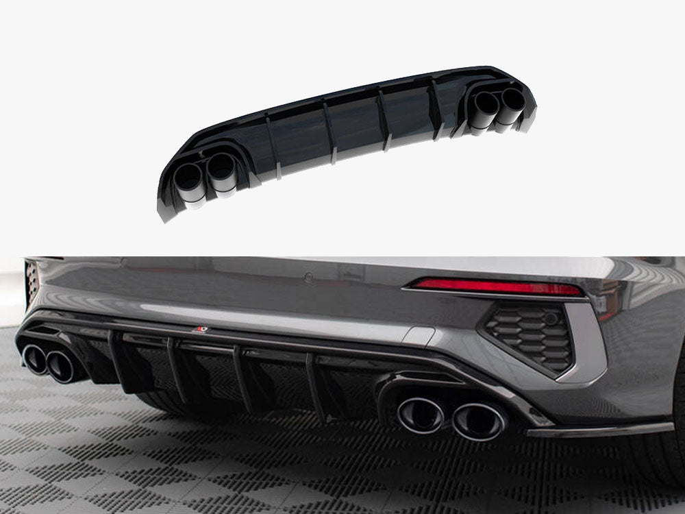Rear Valance + Exhaust Ends Imitation - Audi A3 S Line Sedan 8Y