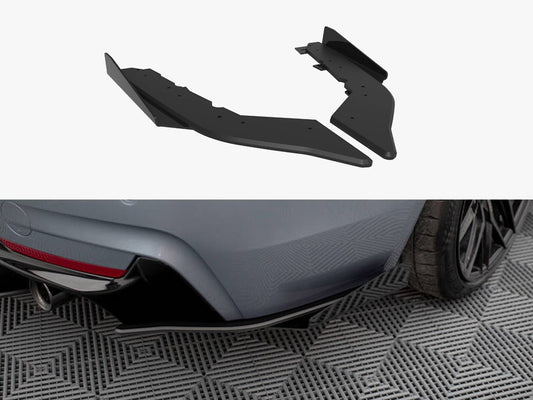 Street Pro Rear Side Splitters + Flaps - BMW 4 Series (35i Coupe M-Pack F32)