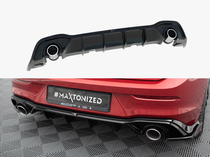 Rear Valance + Exhaust Ends Imitation - Volkswagen Golf GTE / R-Line Mk8 / Mk8 Facelift