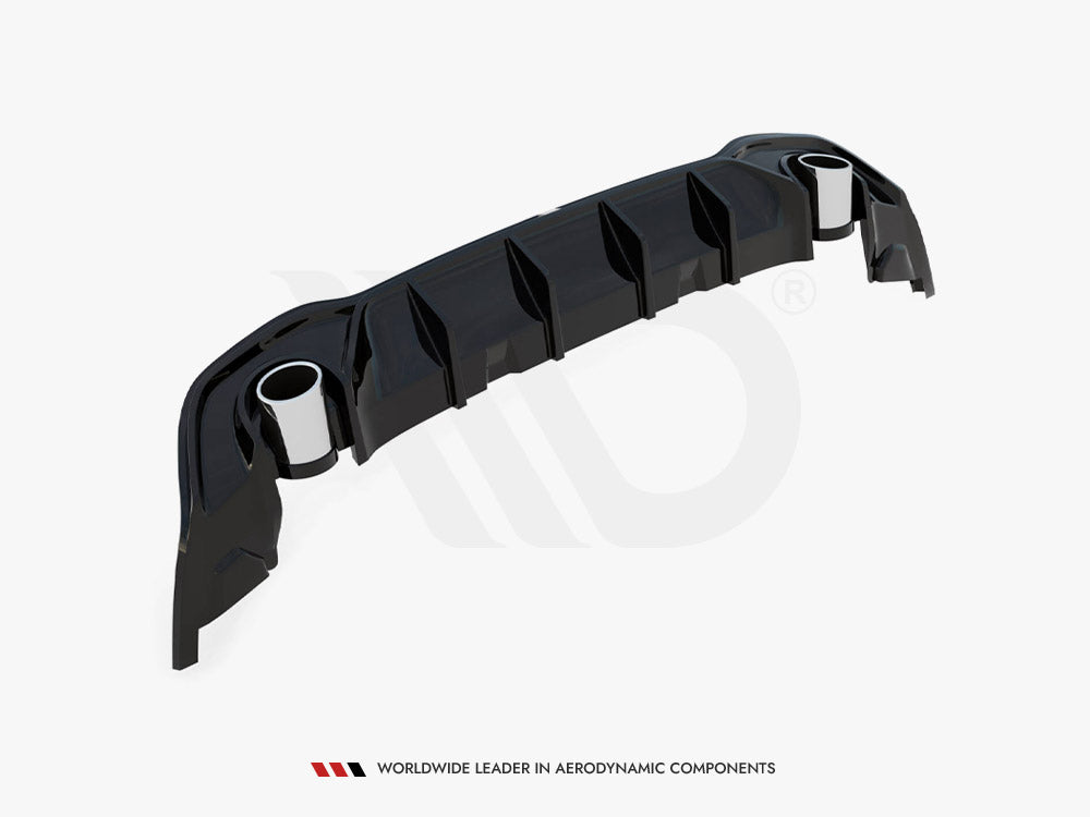 Rear Valance + Exhaust Ends Imitation - Volkswagen Golf GTE / R-Line Mk8 / Mk8 Facelift