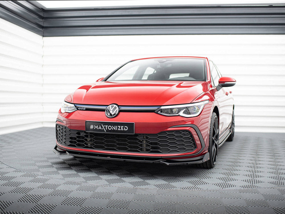 Front Splitter V.2 + Flaps - Volkswagen Golf GTI / GTE / GTD / R-Line Mk8
