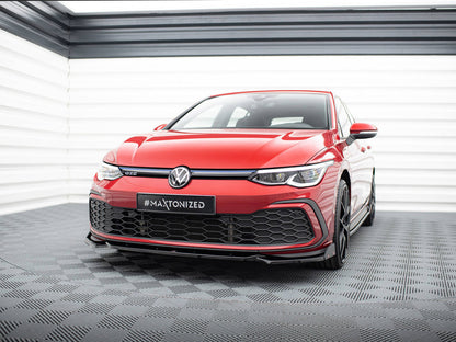 Front Splitter V.2 + Flaps - Volkswagen Golf GTI / GTE / GTD / R-Line Mk8