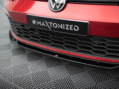 Front Splitter V.2 + Flaps - Volkswagen Golf GTI / GTE / GTD / R-Line Mk8