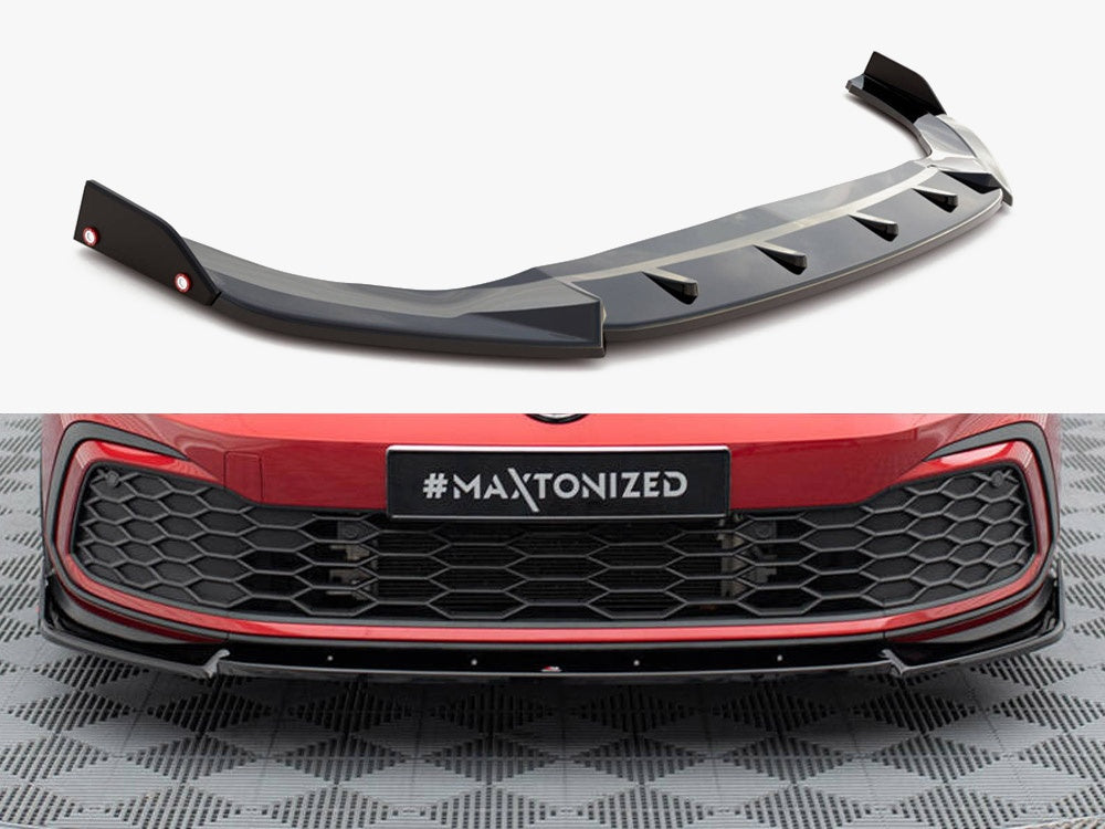 Front Splitter V.3 + Flaps - Volkswagen Golf GTI / GTE / GTD / R-Line Mk8