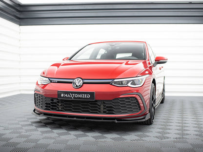 Front Splitter V.3 + Flaps - Volkswagen Golf GTI / GTE / GTD / R-Line Mk8