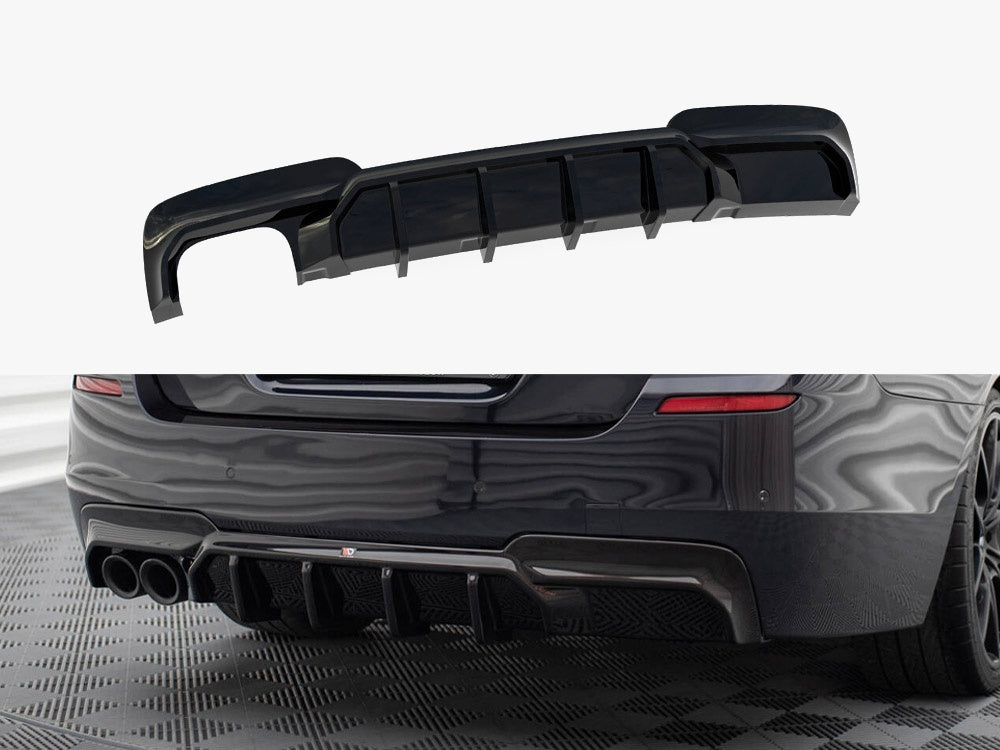 Rear Valance V2 - BMW 5 Series (M-Pack F10 / F11 (Version with double exhaust on one Side)