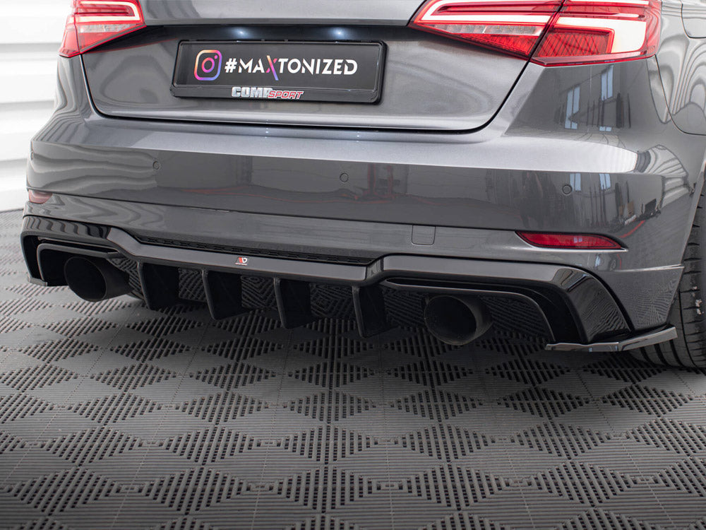 Rear Valance - Audi A3 S Line Sportback 8V Facelift (Version with single exhausts on both sides)