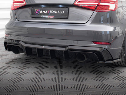 Rear Valance - Audi A3 S Line Sportback 8V Facelift (Version with single exhausts on both sides)