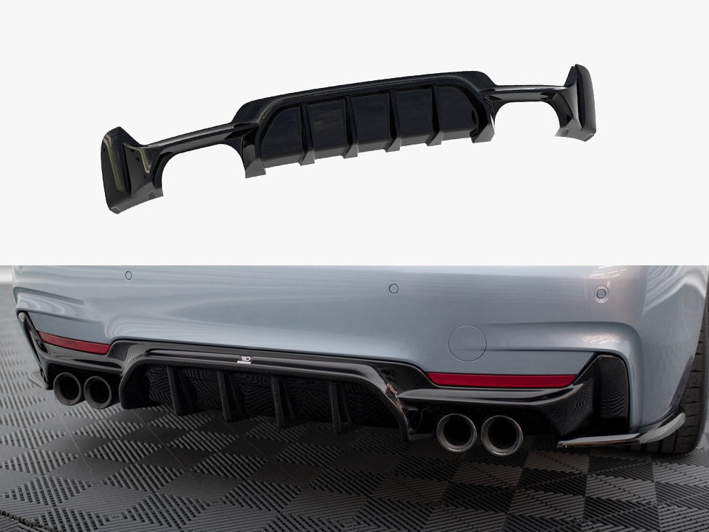 Rear Valance - BMW 4 Series (Coupe / Gran Coupe / Cabrio M-Pack F32 / F36 / F33 (Version with dual exhausts on both sides)