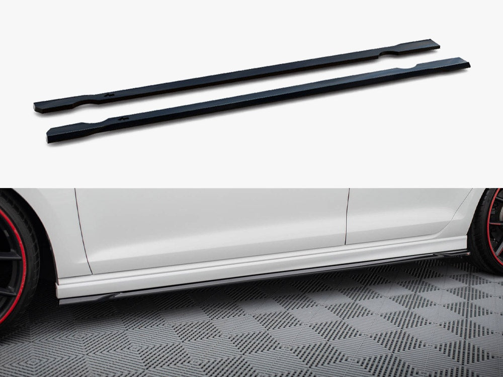 Side Skirts Diffusers V.4 - Volkswagen Golf R / R-Line Mk7