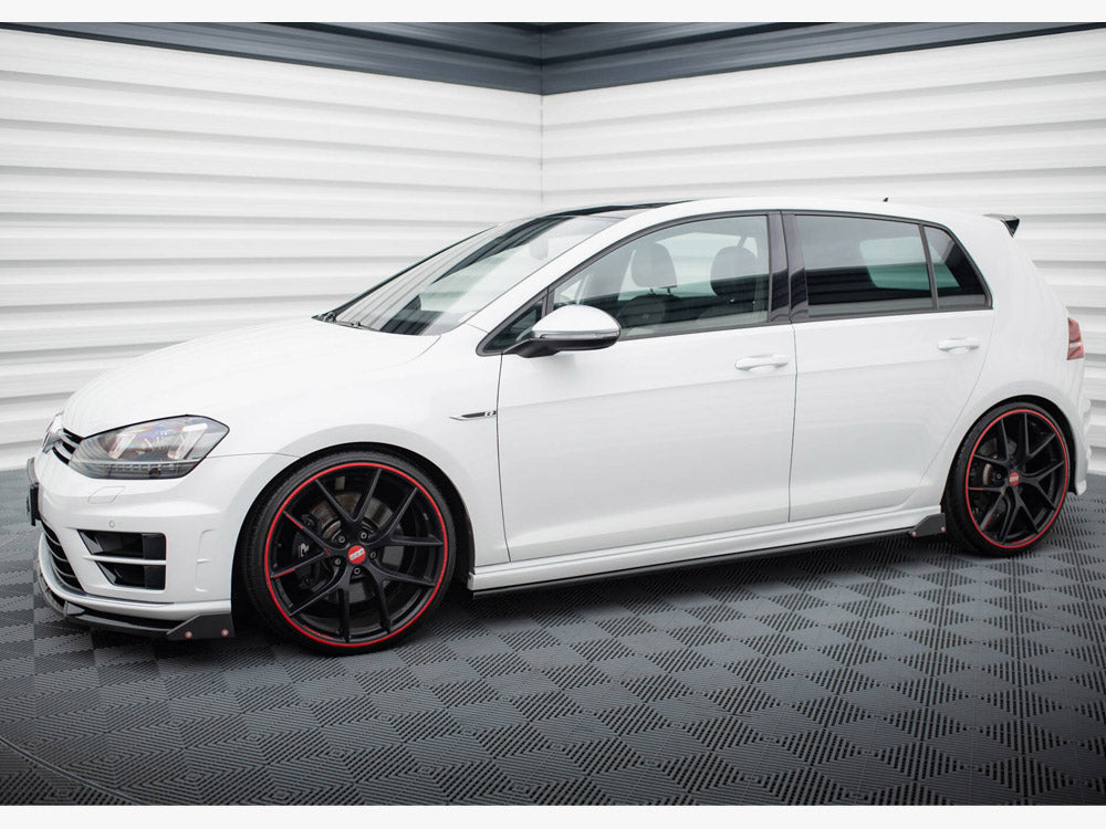 Side Skirts Diffusers V.3 + Flaps - Volkswagen Golf R / R-Line Mk7