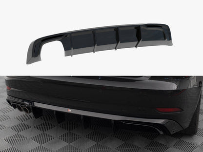 Rear Valance - Audi A3 Sportback 8V Facelift (Version with double exhaust tip)
