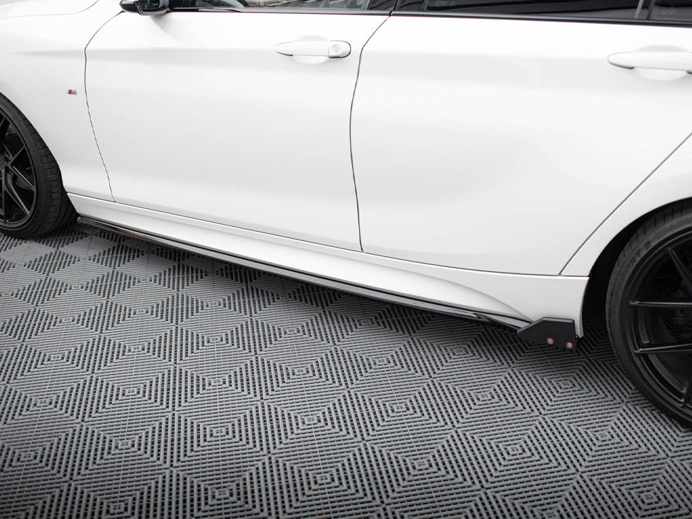 Side Skirts Diffusers V.4 + Flaps - BMW 1 Series (M-Pack / M140i F20 Facelift)
