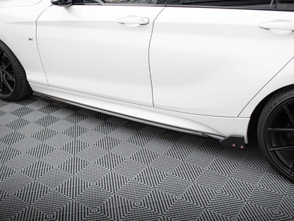 Side Skirts Diffusers V.4 + Flaps - BMW 1 Series (M-Pack / M140i F20 Facelift)