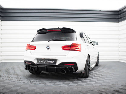 Rear Side Splitters V.5 + Flaps (For Rear Valance V.3) - BMW 1 Series (M-Pack / M140i F20 Facelift)