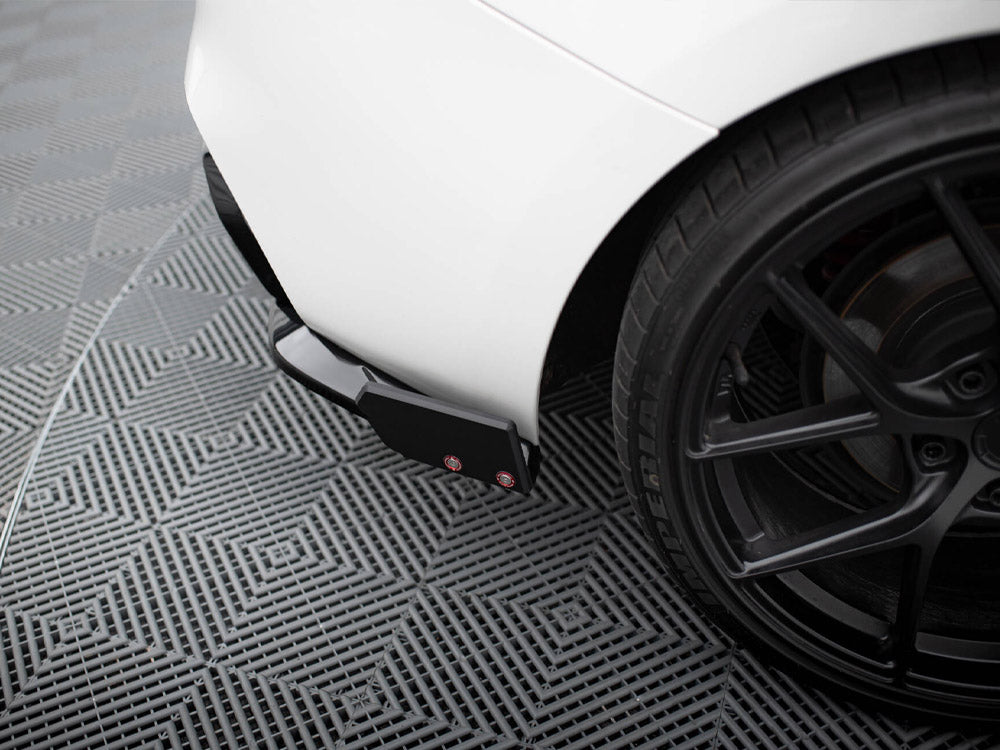 Rear Side Splitters V.5 + Flaps (For Rear Valance V.3) - BMW 1 Series (M-Pack / M140i F20 Facelift)