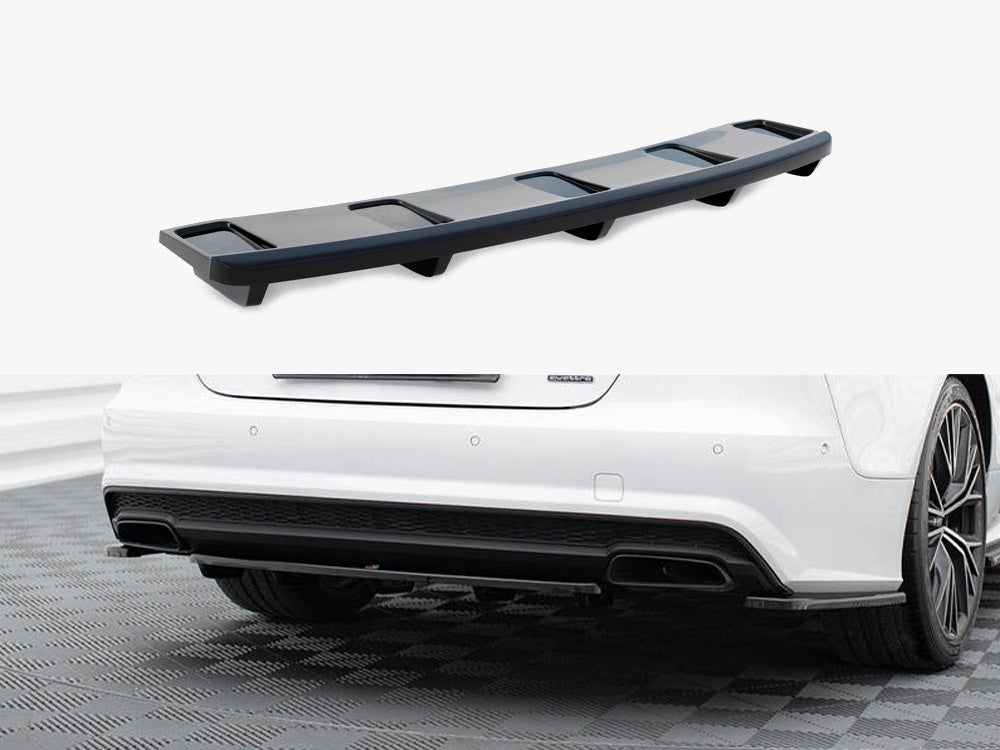Central Rear Splitter (Vertical Bars) - Audi A7 S Line Facelift