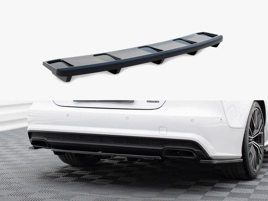 Central Rear Splitter (Vertical Bars) - Audi A7 S Line Facelift
